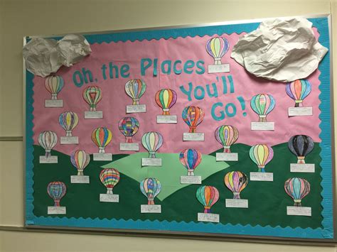 oh the places you ll go bulletin board dr seuss week is on the way