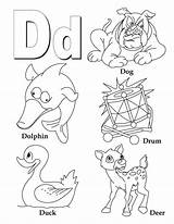 Letter Coloring Pages Dd Book Color Bestcoloringpages Worksheet Duck Alphabet sketch template