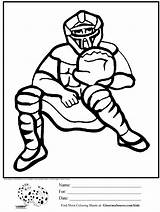 Coloring Pages Baseball Catcher Printable Player Boys Name Reds Cincinnati Ball Amelia Color Tag Bedelia Kids Ruth Babe Sheets Bat sketch template