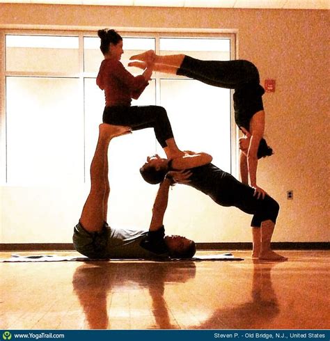 acropartner yoga pose asana image  stevenporter