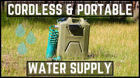 wireless  portable  water supply pump camping  wd water jerry cantank setup