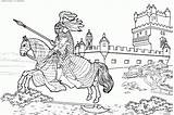 Coloring Knight Knights Pages Coloriage Chevalier Drawing Horseback Imprimer Sur Dessin Royal Colorier Et Info sketch template