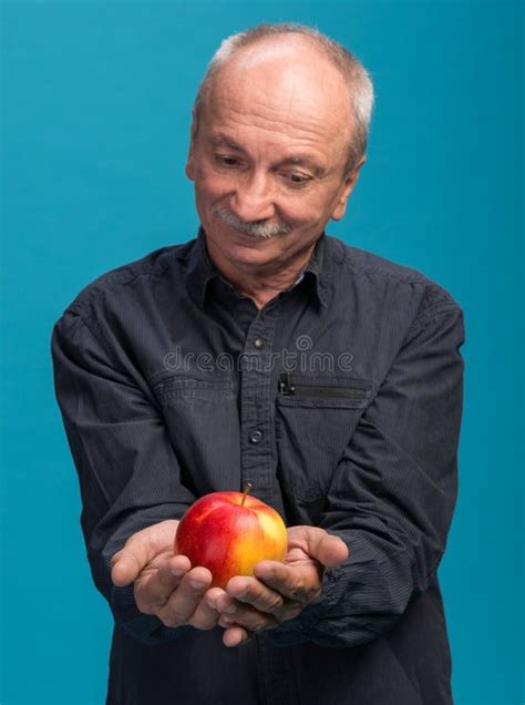 man holding apple  hand stock image image  diet