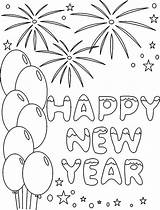 Year Coloring Pages Happy Printable Sheets Studyvillage Christmas sketch template