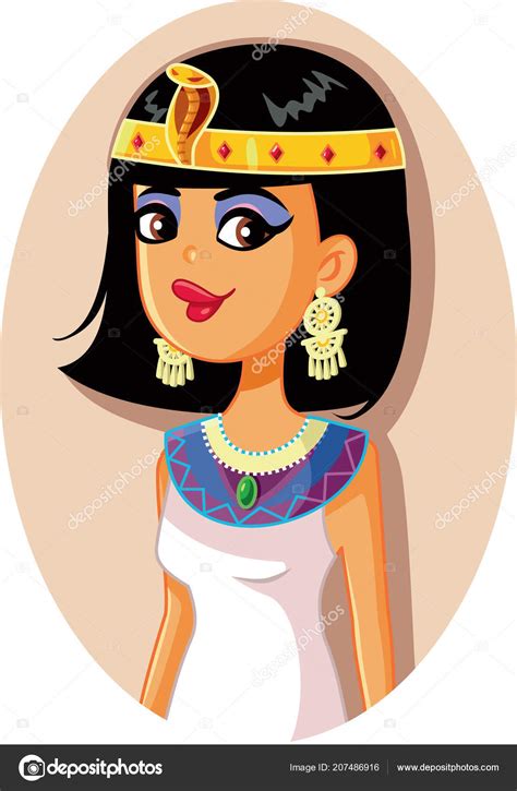Cleopatra Egyptian Queen Vector Illustration Stock Vector