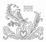 Embroidery Patterns Crewel Designs French Dutch Flower Pennsylvania Knots Stitch sketch template
