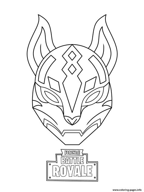 drift ultimate mask fortnite coloring page printable