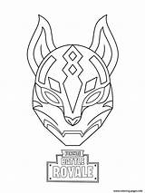 Fortnite Mask Coloring Drift Pages Printable Ultimate sketch template