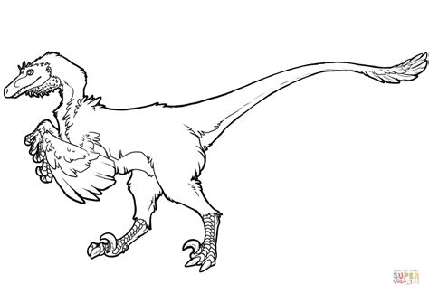 raptor dinosaur coloring page  printable coloring pages