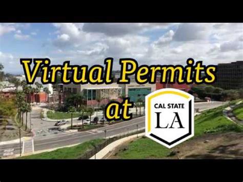 virtual permits  cal state la youtube