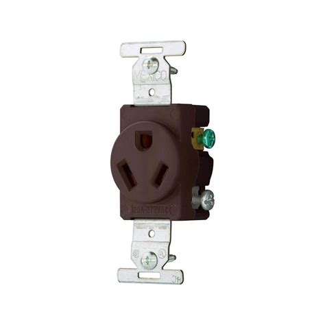 shop cooper wiring devices  volt  amp brown single electrical outlet  lowescom