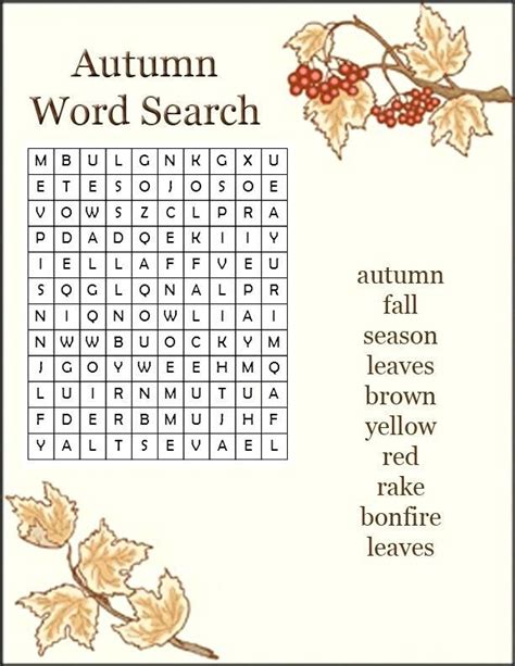 fall word search  coloring pages  kids fall word search