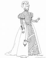 Renaissance Kleurplaten Costume Kleidung Baroque Frankrijk 1540 Malvorlagen Renaiss Malvorlage Coloringpagesfun Tierney Dover Depuis sketch template
