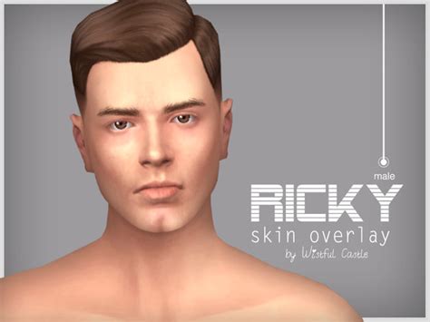 wistfulcastles ricky male skin overlay sims  cc custom content