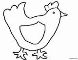 Poule Rousse Coloriage Conte Danieguto Animaux Gabarit sketch template