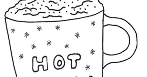 hot cocoa coloring page winter pinterest embroidery