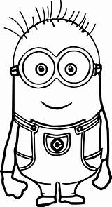 Minion Coloring Pages Cute Basic Color Kids Minions Drawing Wecoloringpage Bookmarks Cartoon Birthday Para Colorear Fun Printable Sheets Print Simple sketch template