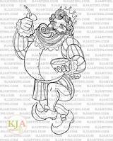 Cole Coloring King Old Printable Line sketch template