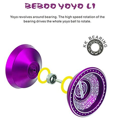 trick yoyo professionalunresponsive yoyo metal aluminum purple yoyo  ball bearings pro yo