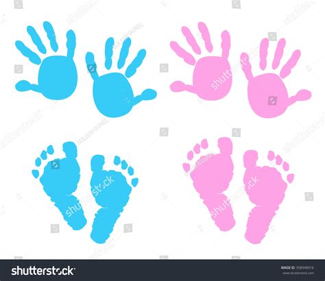 baby girl baby boy hand foot stock vector royalty   shutterstock