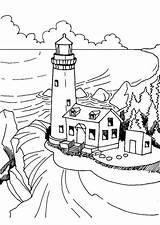 Coloring Lighthouse Pages Edupics Printable Color Adult Getcolorings Large sketch template