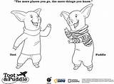 Toot Puddle Colorir Pegar Recortar Barney Desenhos Imprima Vamos Ratinho Porquinhos sketch template