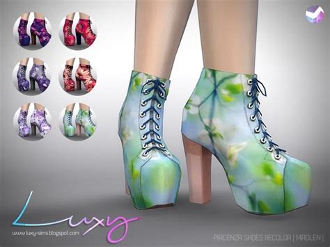 luxysimss piacenza shoes recolor sims  cc shoes shoes sims