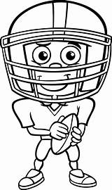 Football Coloring Pages Player Clipart Printable Sports Kids Boy Cartoon Activity American 30seconds Printables Sheets Entertain During Drawing Games Mom sketch template