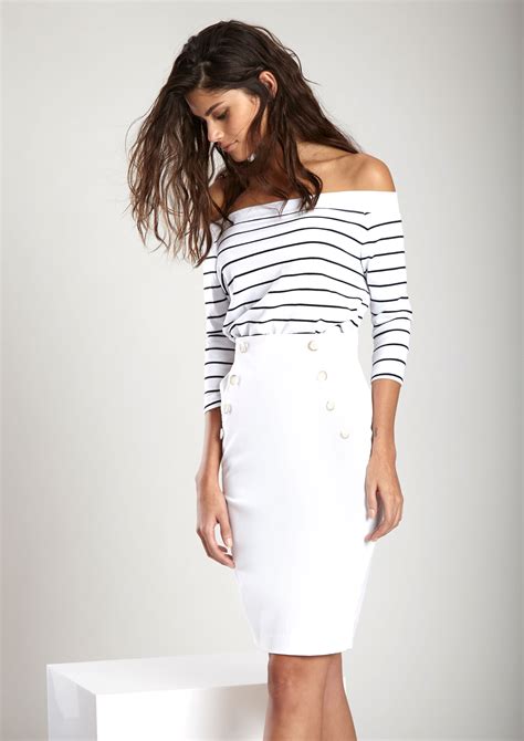 white pencil skirt