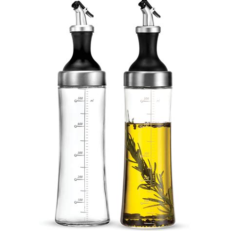 superior glass oil  vinegar dispenser  oz set   modern olive oil dispenser clear
