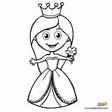 Princess Coloring Colouring Colour Pages Little Cartoon Lady Printable Kids Own Color Cute Print Sheets Kiddycharts Princesses She Disney Colorear sketch template
