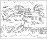 Disaster Coloringpagesonly Severe Phenomena Homecolor sketch template