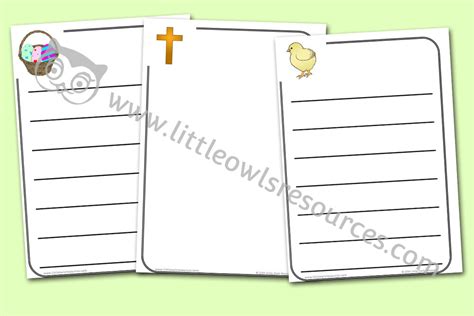 easter writing sheets printable early yearsey eyfs resource
