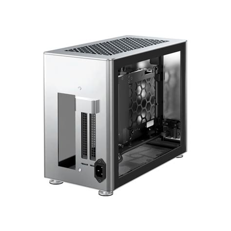 jonsbo  silver mitx case wtempered glass side panel ple computers