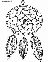 Coloring Dream Catcher Pages Dreamcatcher Printable Feather Drawing Catchers Doodle Easy Print Alley Feathers Adult Kids Colouring Color Patterns Colorful sketch template