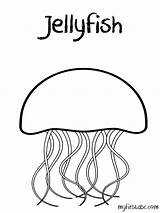 Jellyfish Coloring Pages Kids Color Print sketch template