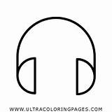 Headphones sketch template