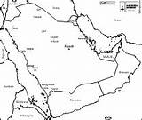 Arabia Saudi Maps Blank Cities Main sketch template