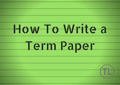 write  term paper
