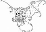 Coloring Scary Pages Dragon Monster Skeleton Creepy Evil Adults Color Kids Printable Ghost Detailed Funny Monsters Bat Drawing Sheets Colouring sketch template