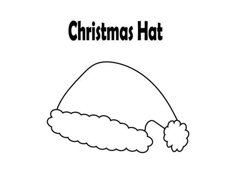 christmas hat coloring pages coloring pages  print coloring pages