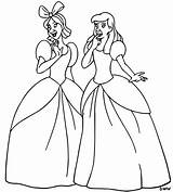 Drizella Anastasia Cinderella Coloring Pages Tremaine Lady Lucifer Wecoloringpage Charming Prince sketch template