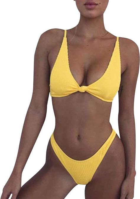 bikini brasileño triangulo talle alto bikinis con relleno mujer bañador
