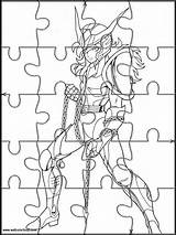 Zodiaco Colorare Dello Cavalieri Puzzle sketch template
