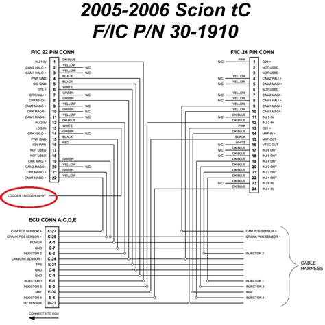scion tc ignition coil harness diagram alternator