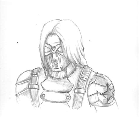 winter soldier character drawing winter soldier male sketch