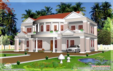 sqfeet big house elevation kerala home design  floor plans