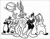 Looney Coloring Tunes Pages Sylvester Printable sketch template