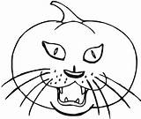 Coloring Cat Pumpkin Pages Halloween Printable Drawing Kids Spooky Scary Print Kitty Color Drawings Getcolorings Draw Benefits Moon Sheets Getdrawings sketch template