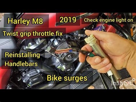 harley  twist grip throttle problems bike surges  check engine light  life pranks youtube